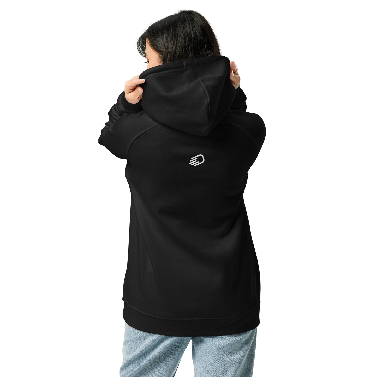 Black Hoodie with White Logo
