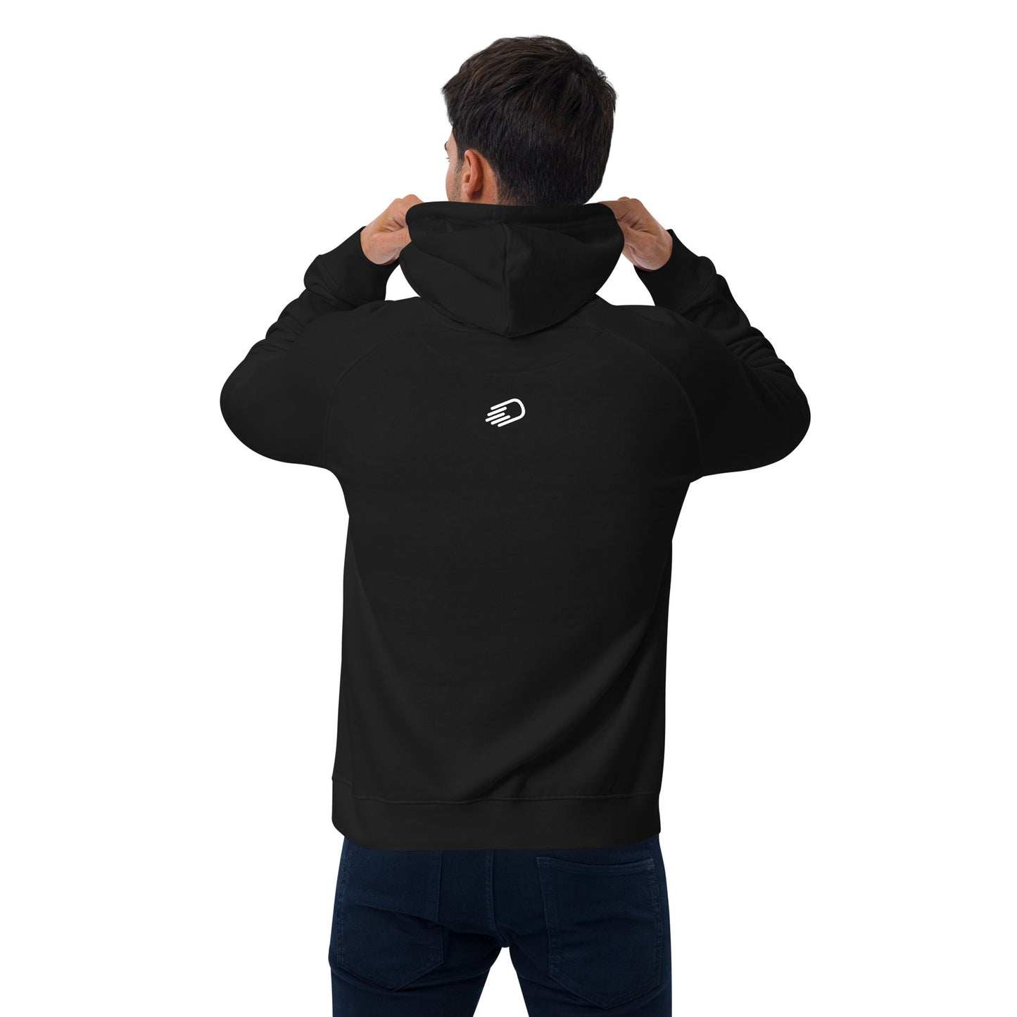 Black Hoodie with White Logo