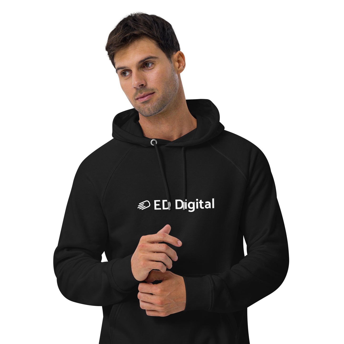 Black Hoodie with White Logo