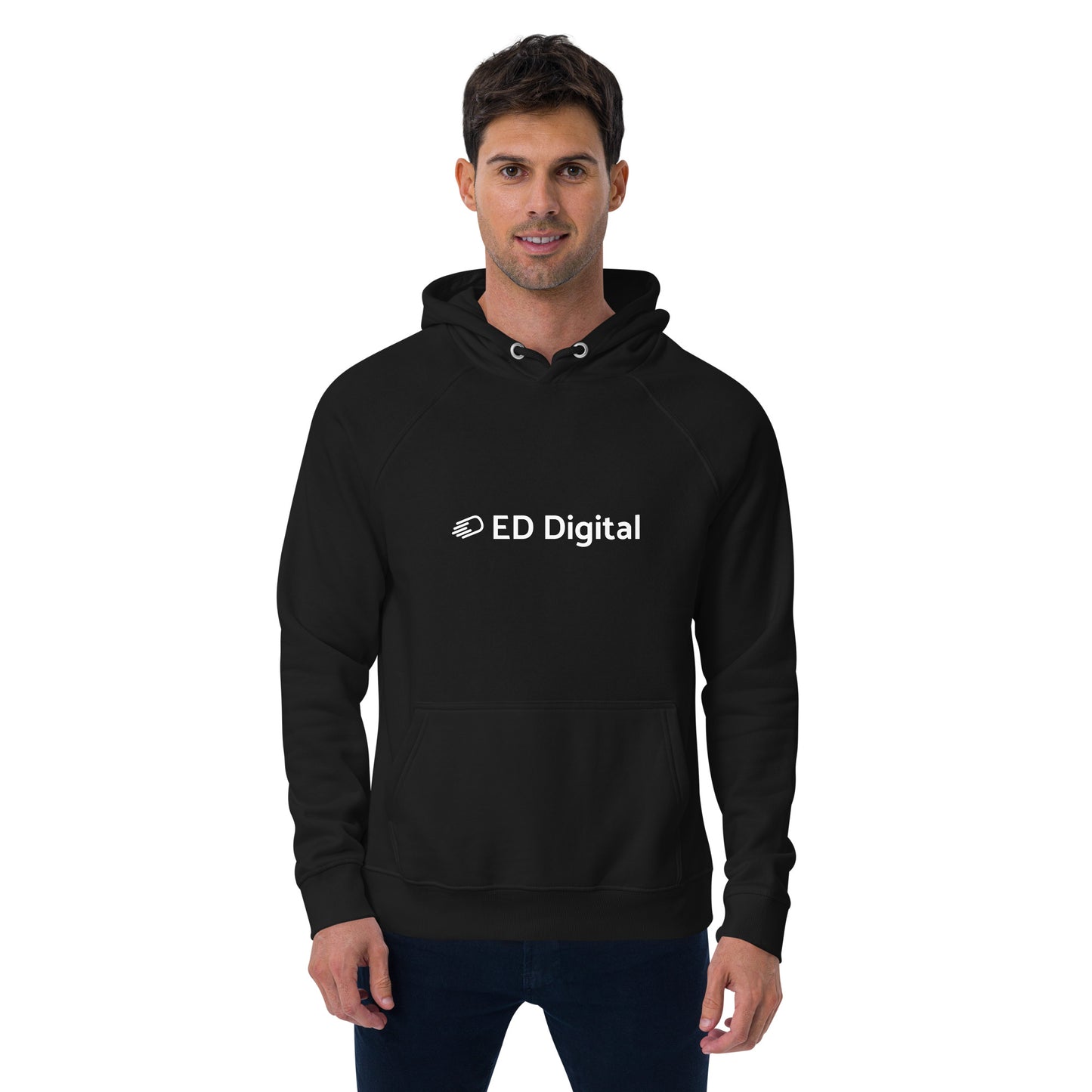 Black Hoodie with White Logo