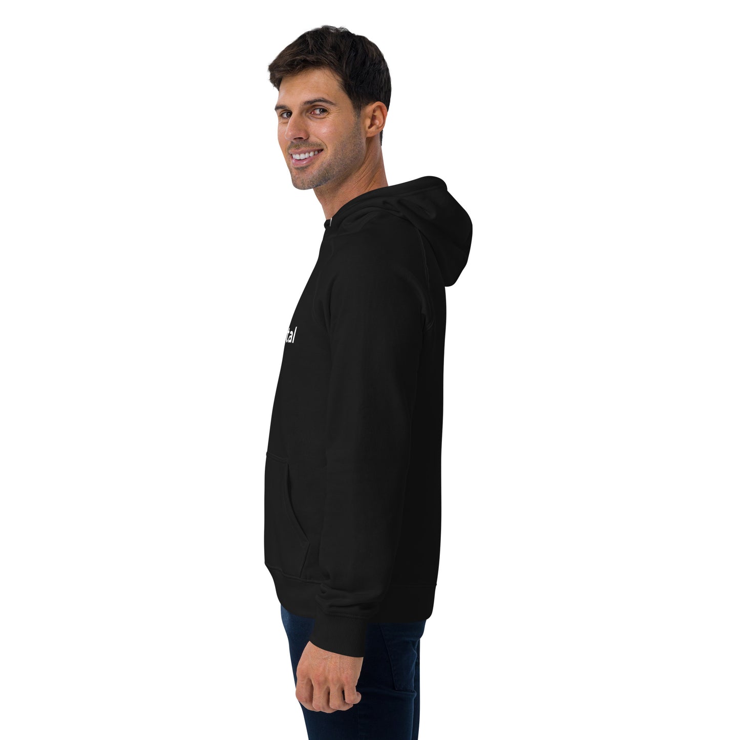 Black Hoodie with White Logo