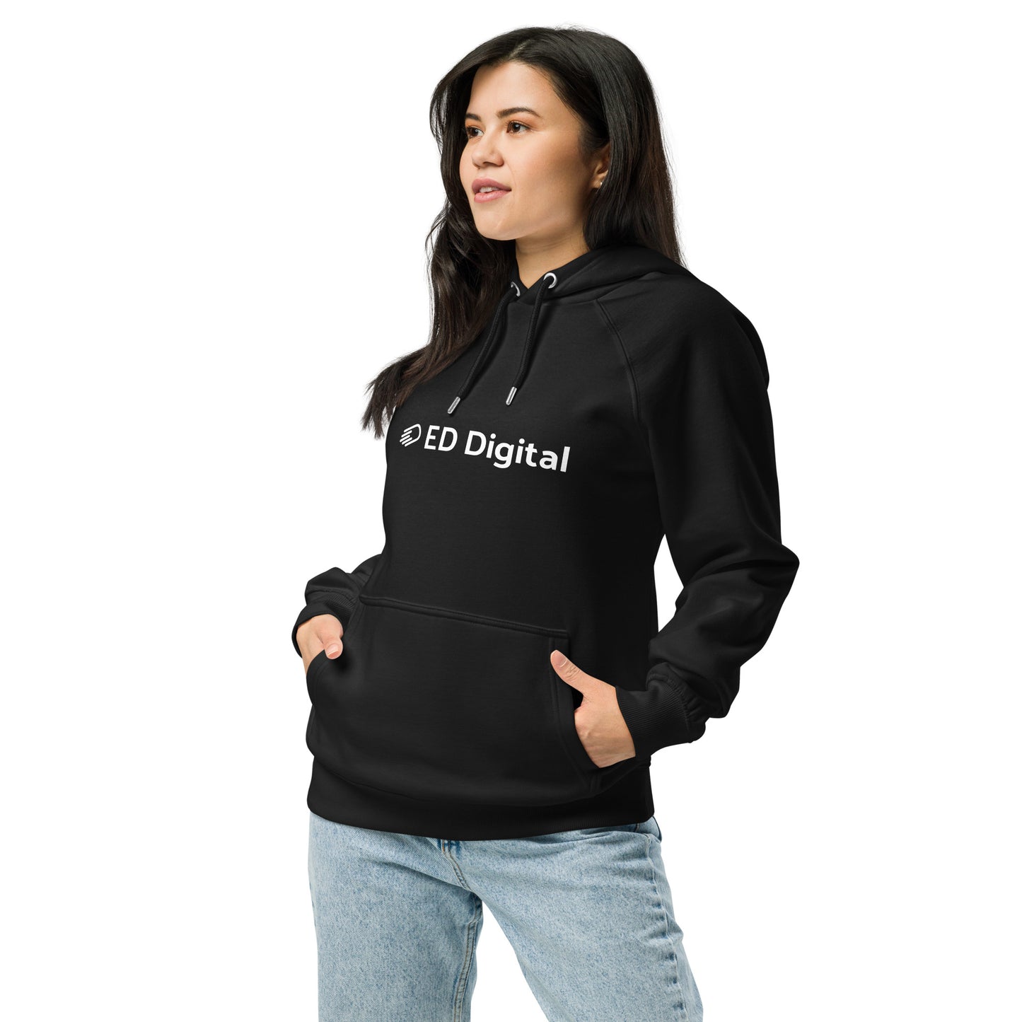 Black Hoodie with White Logo