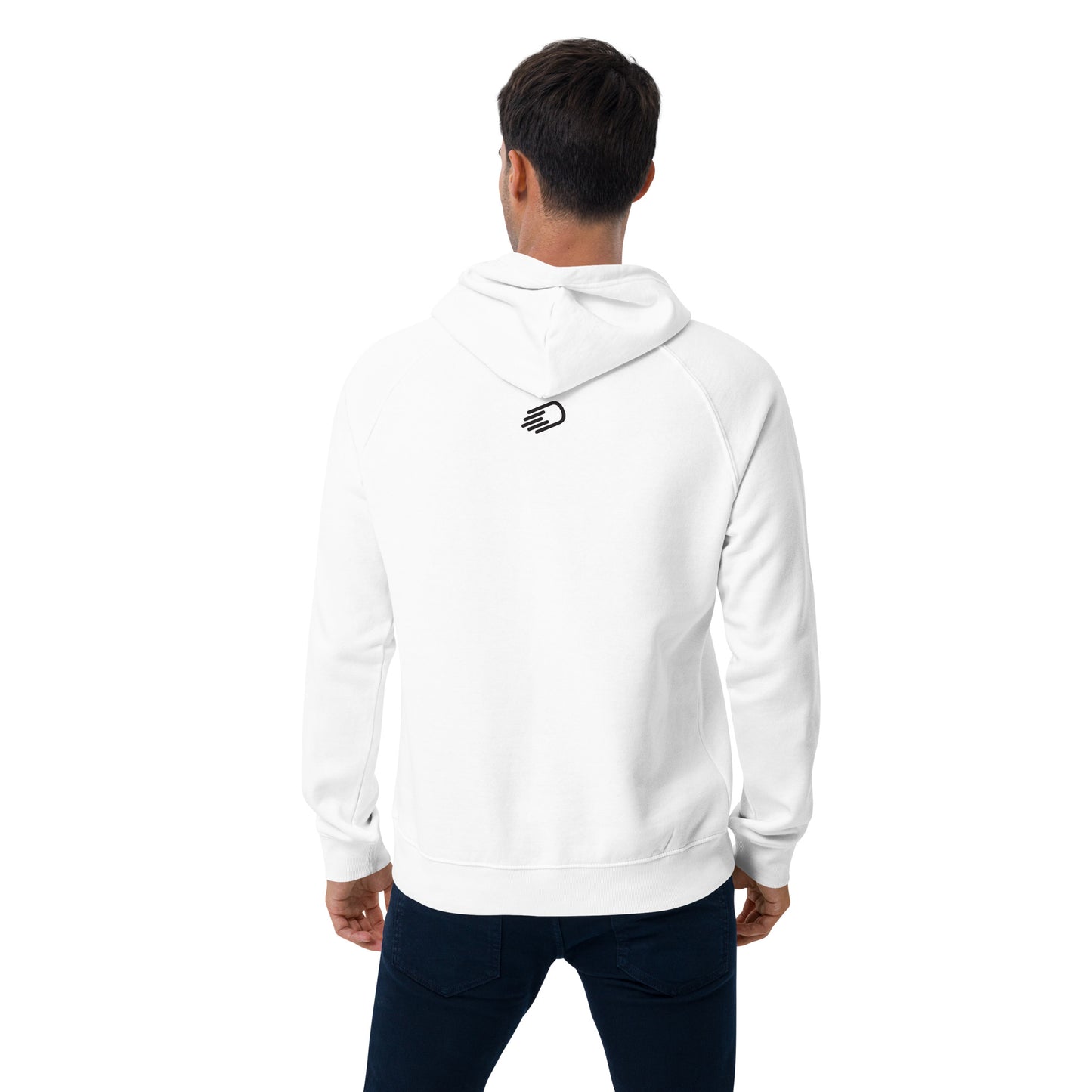 White Hoodie with Black Logo