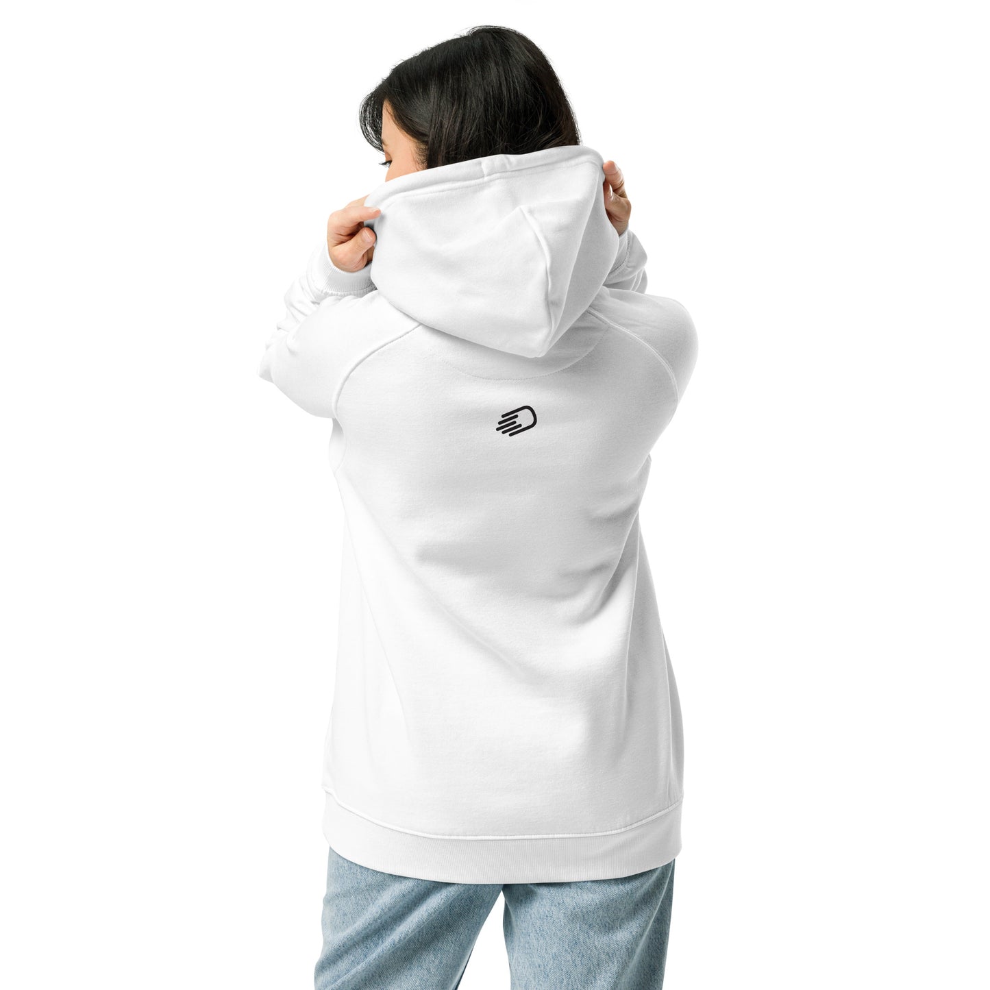 White Hoodie with Black Logo