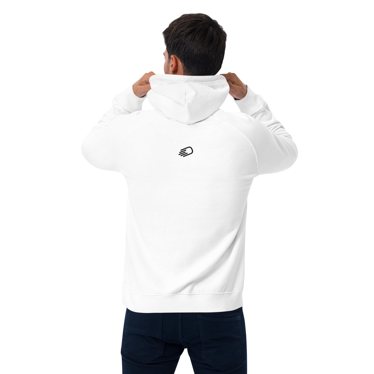White Hoodie with Black Logo