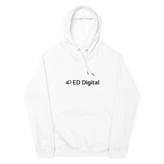 White Hoodie with Black Logo