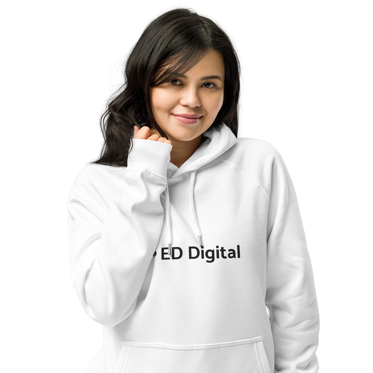 White Hoodie with Black Logo
