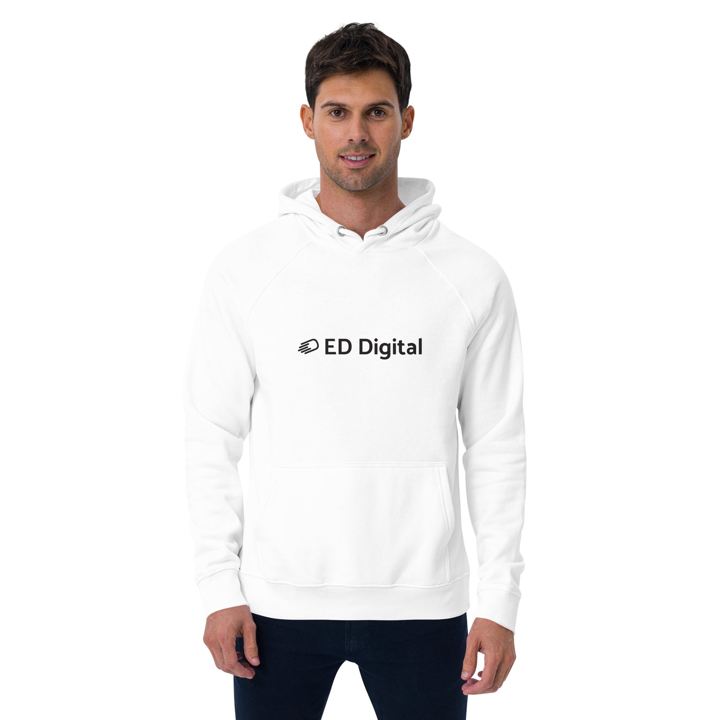 White Hoodie with Black Logo