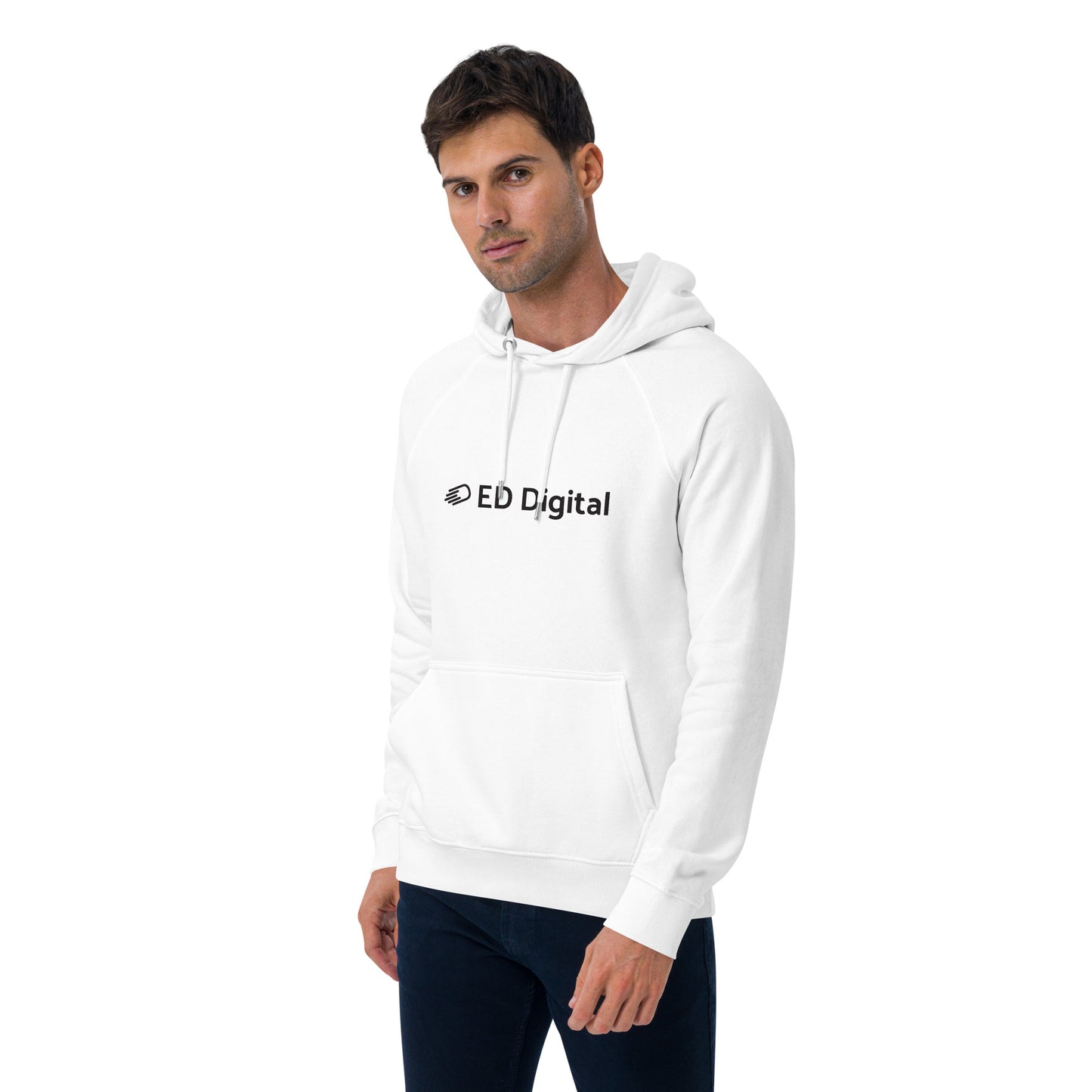 White Hoodie with Black Logo