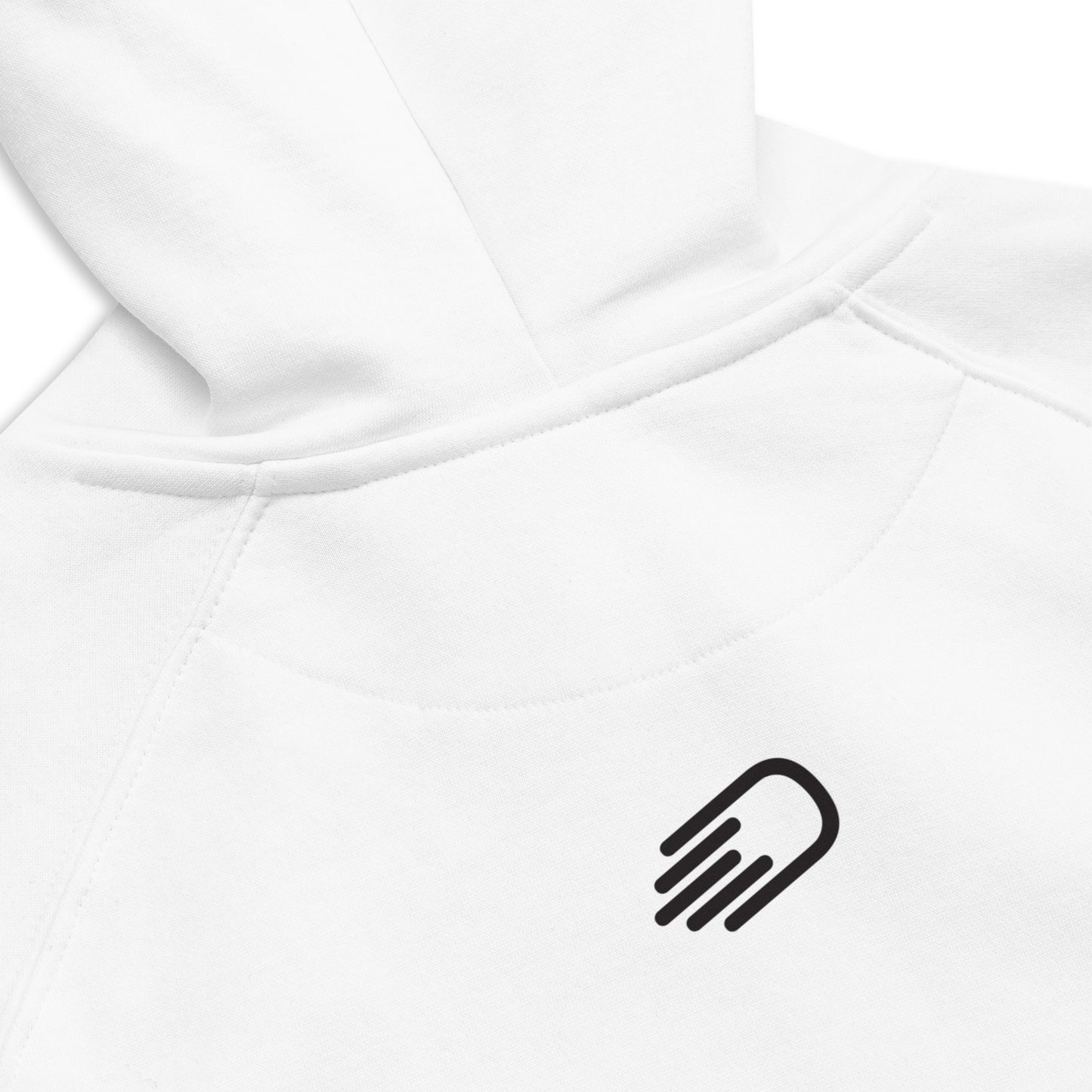 White Hoodie with Black Logo