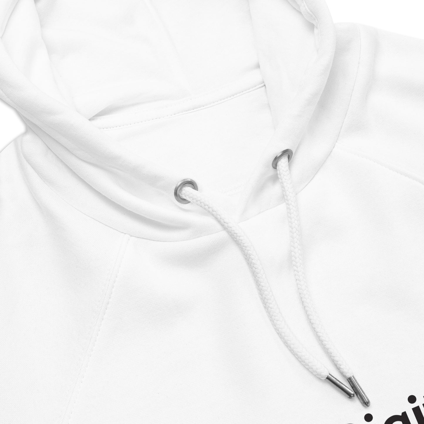 White Hoodie with Black Logo