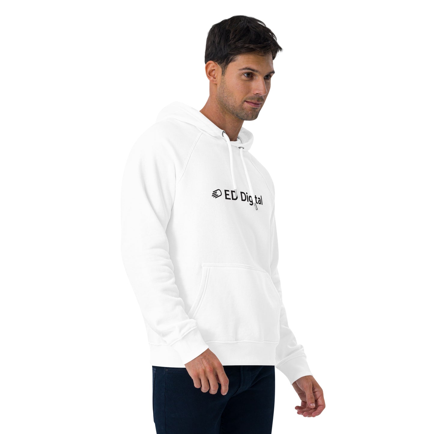 White Hoodie with Black Logo