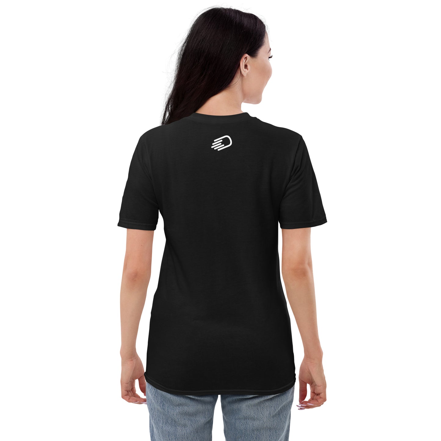 Black Short-Sleeve T-Shirt with White Logo