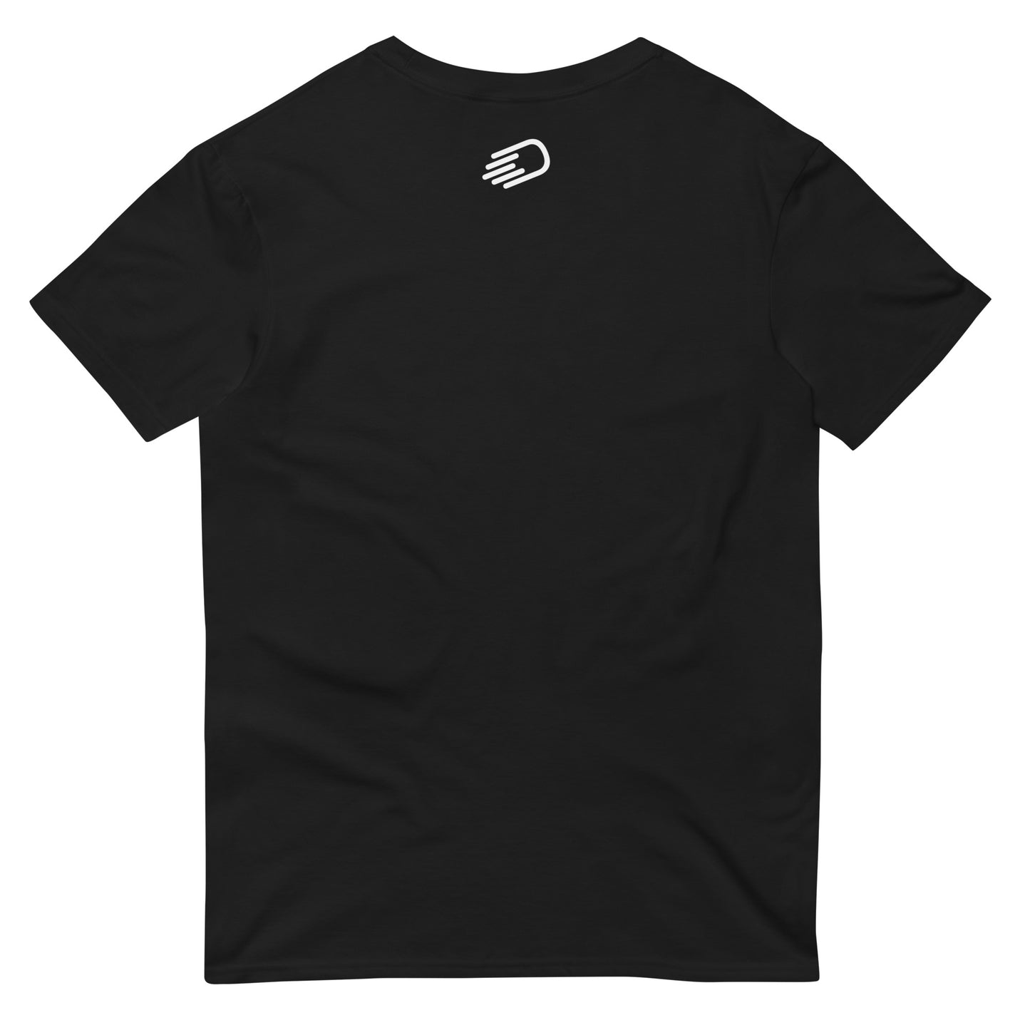Black Short-Sleeve T-Shirt with White Logo