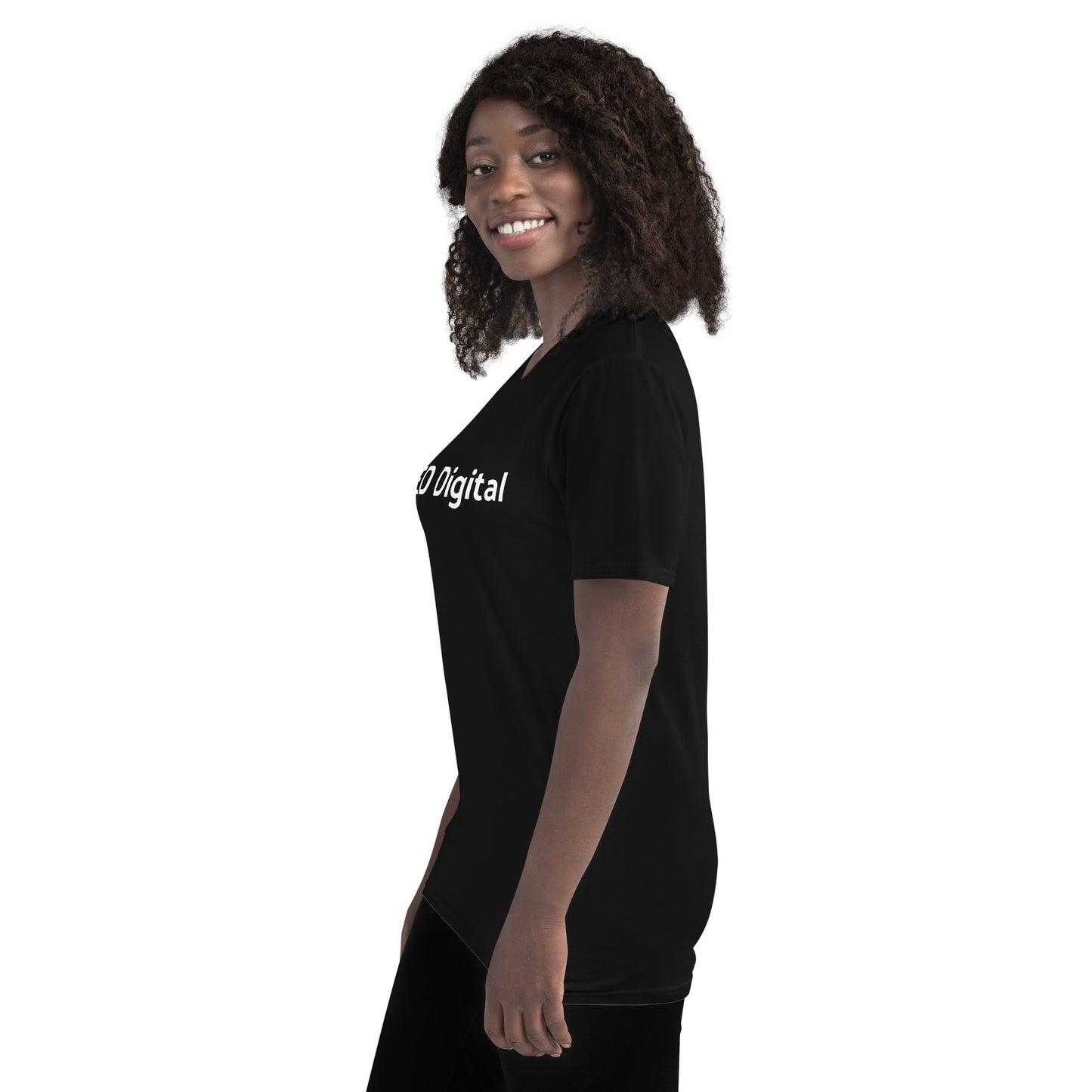 Black Short-Sleeve T-Shirt with White Logo