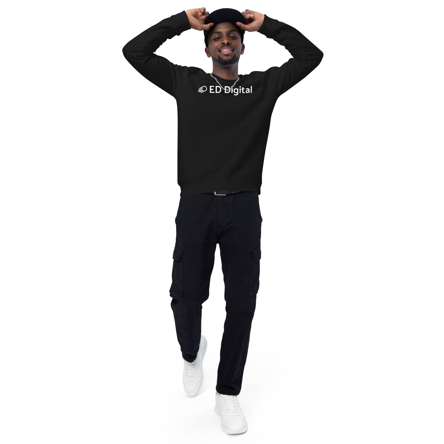 Black Long Sleeve Shirt with White Logo