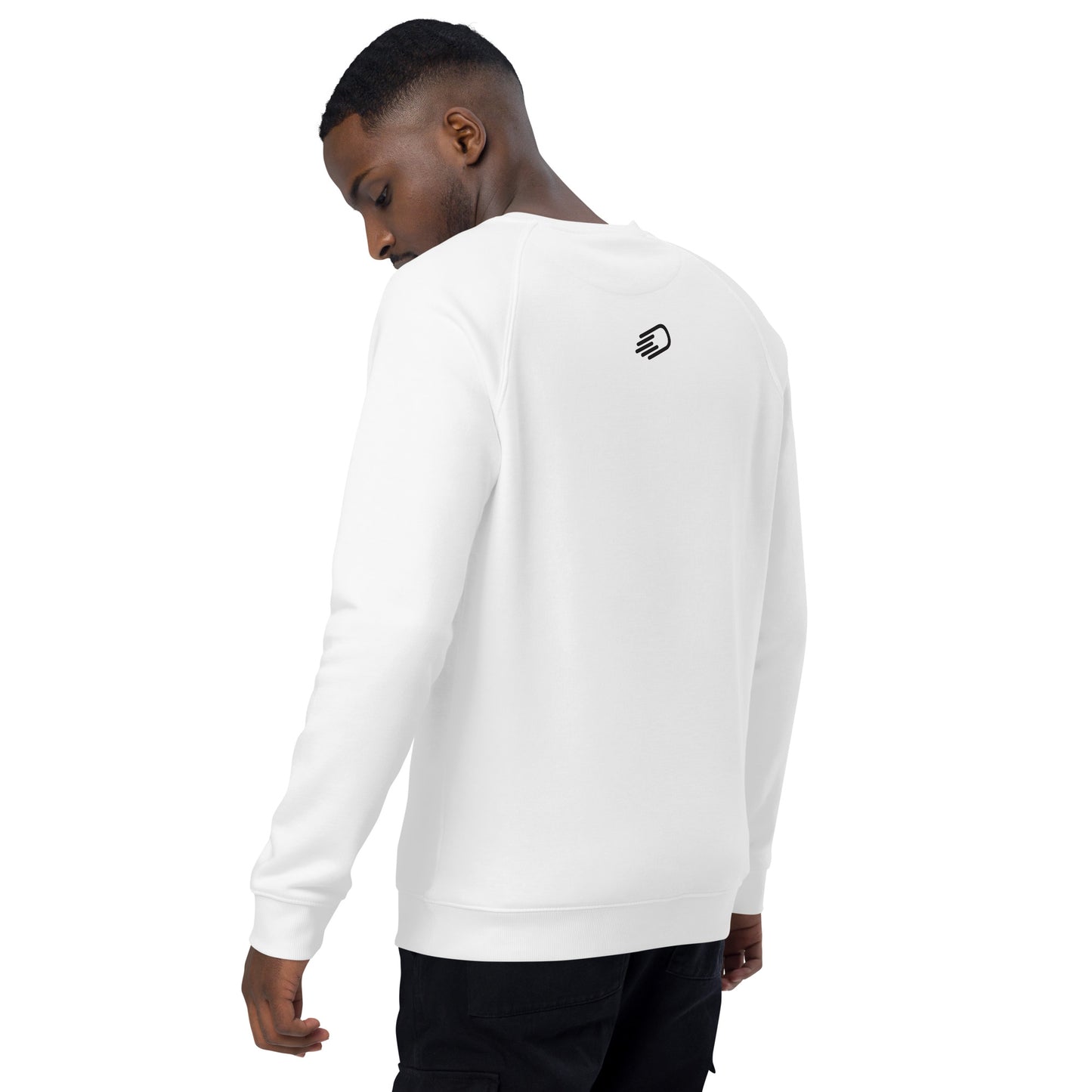 White Long Sleeve Shirt with Black Logo
