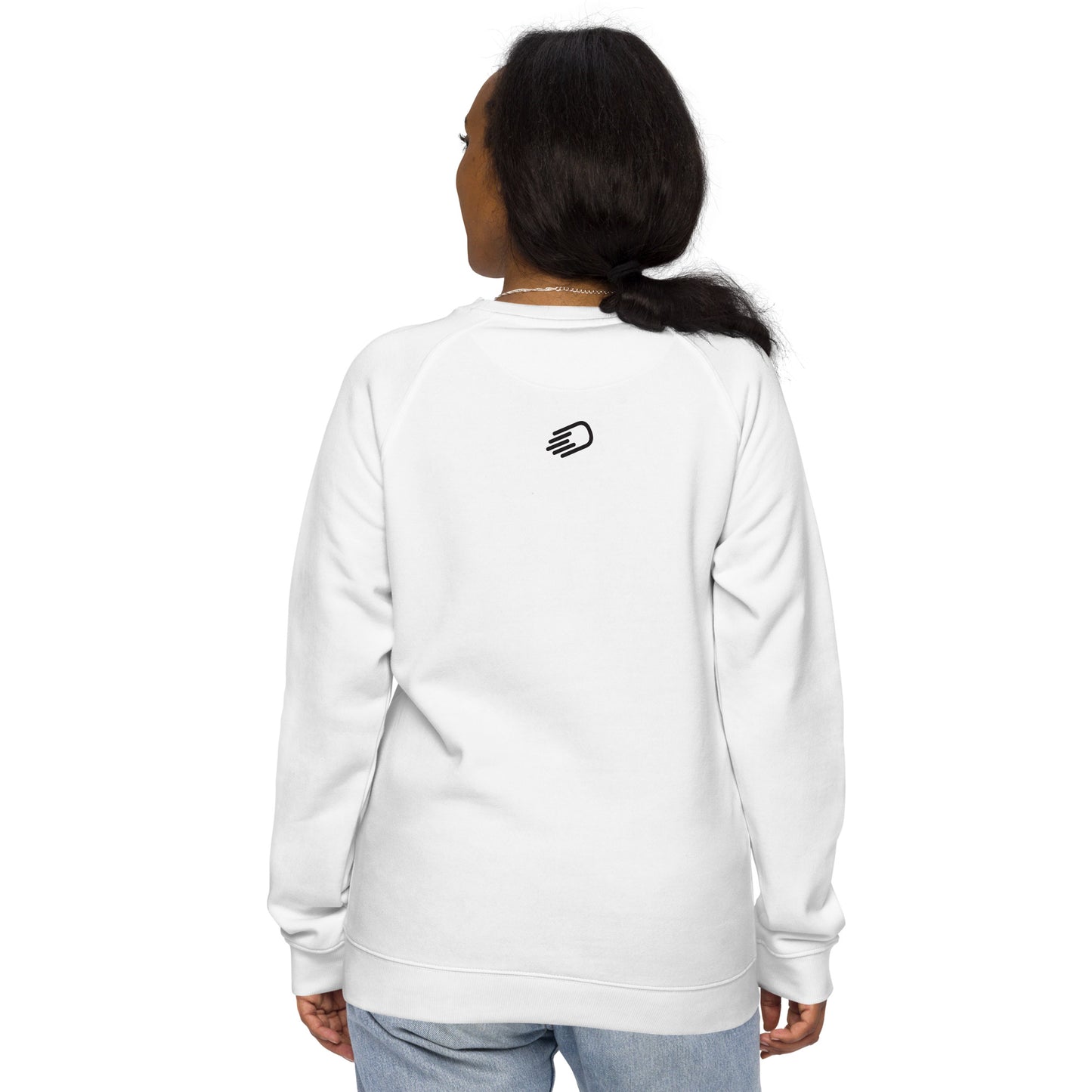 White Long Sleeve Shirt with Black Logo