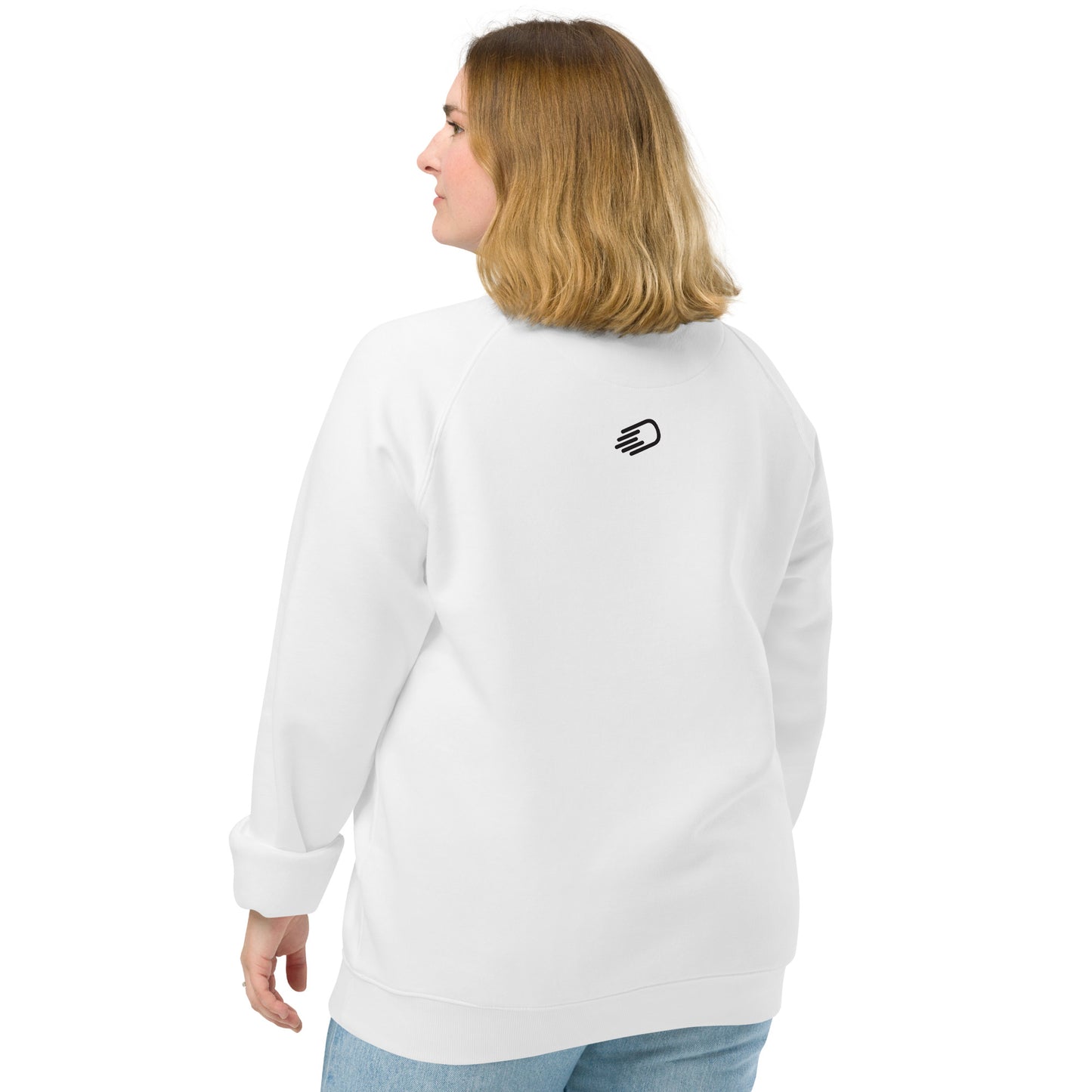 White Long Sleeve Shirt with Black Logo
