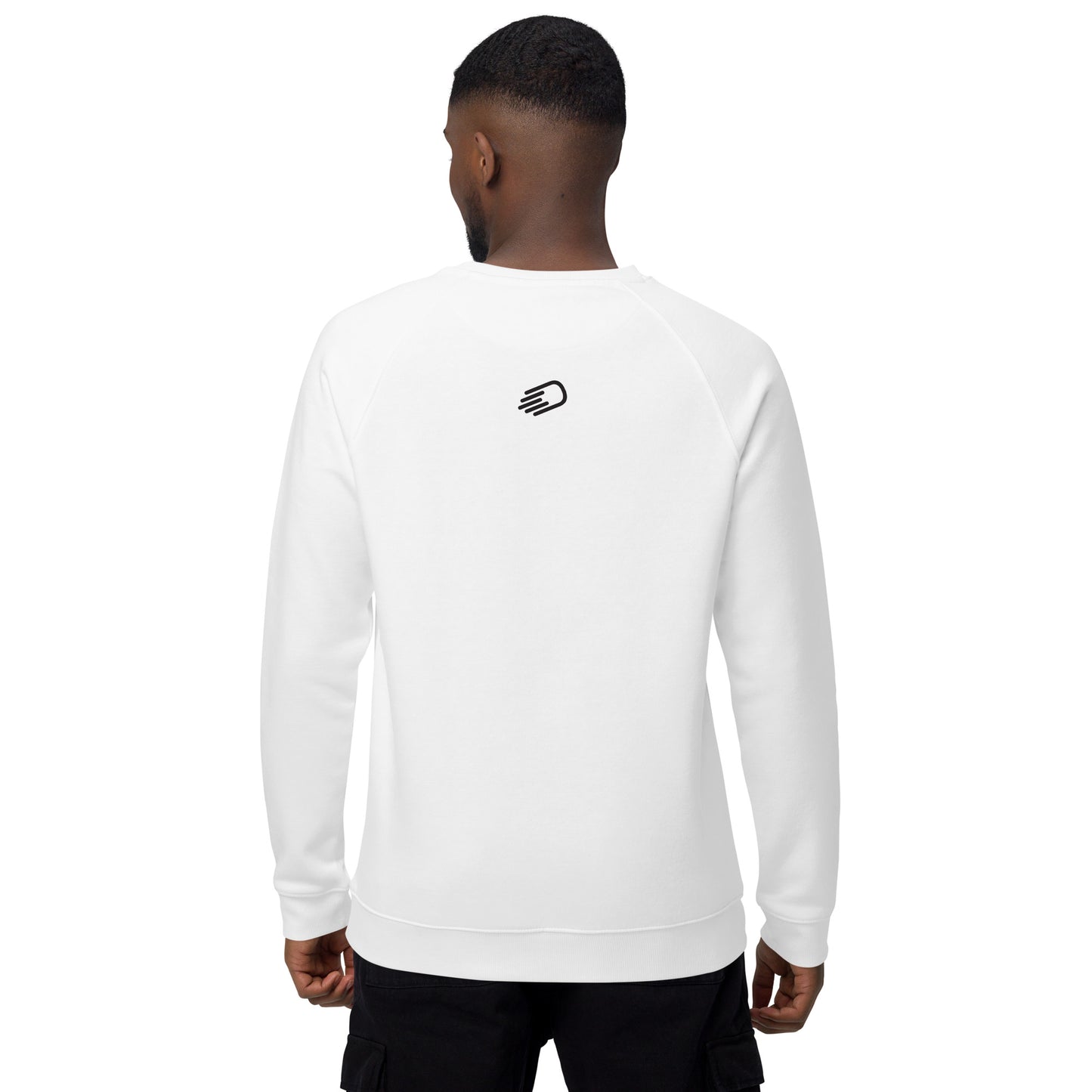 White Long Sleeve Shirt with Black Logo