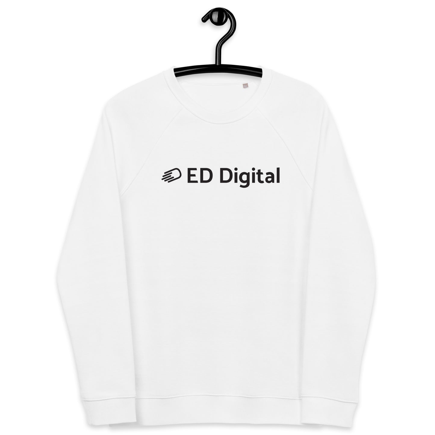 White Long Sleeve Shirt with Black Logo