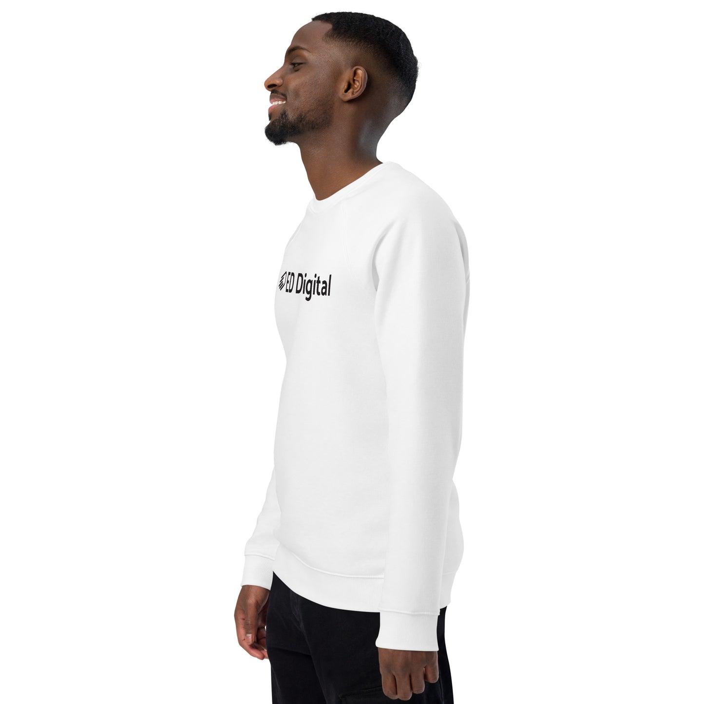 White Long Sleeve Shirt with Black Logo