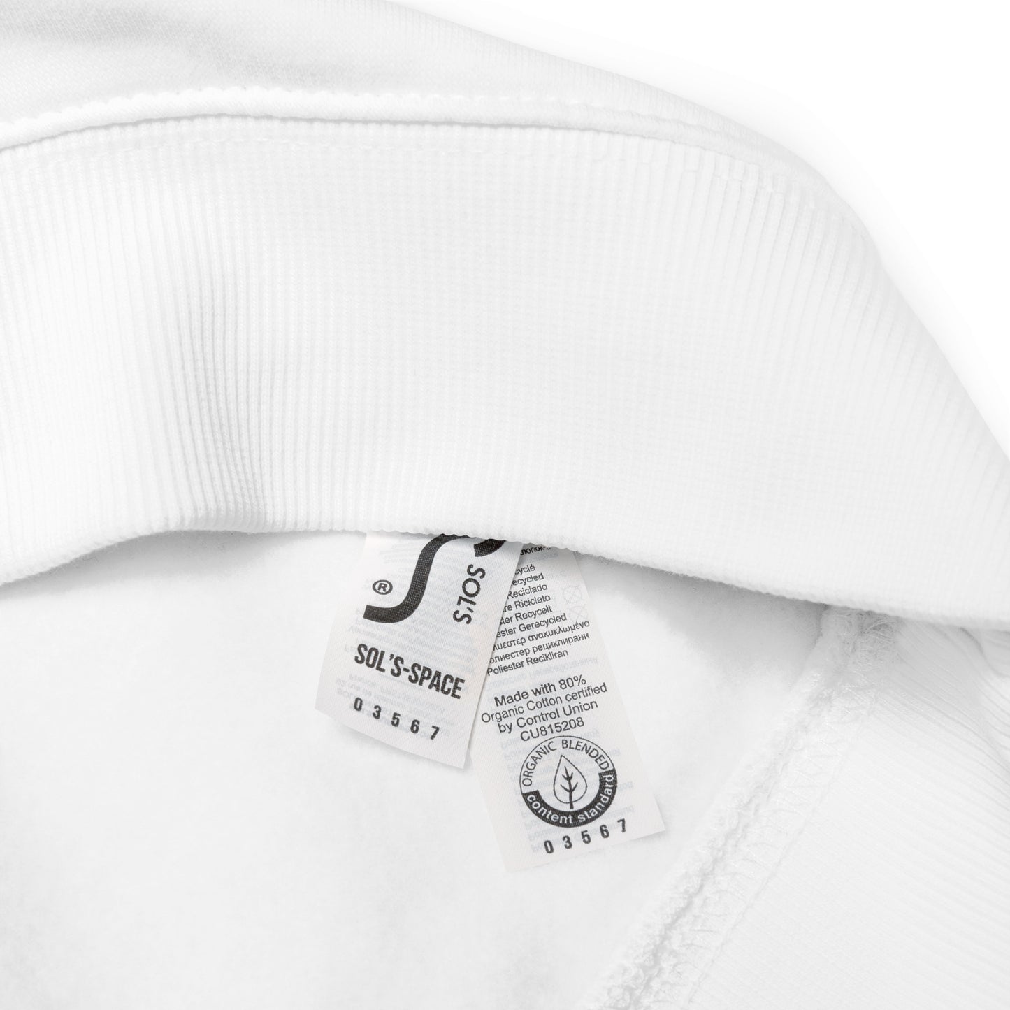White Long Sleeve Shirt with Black Logo