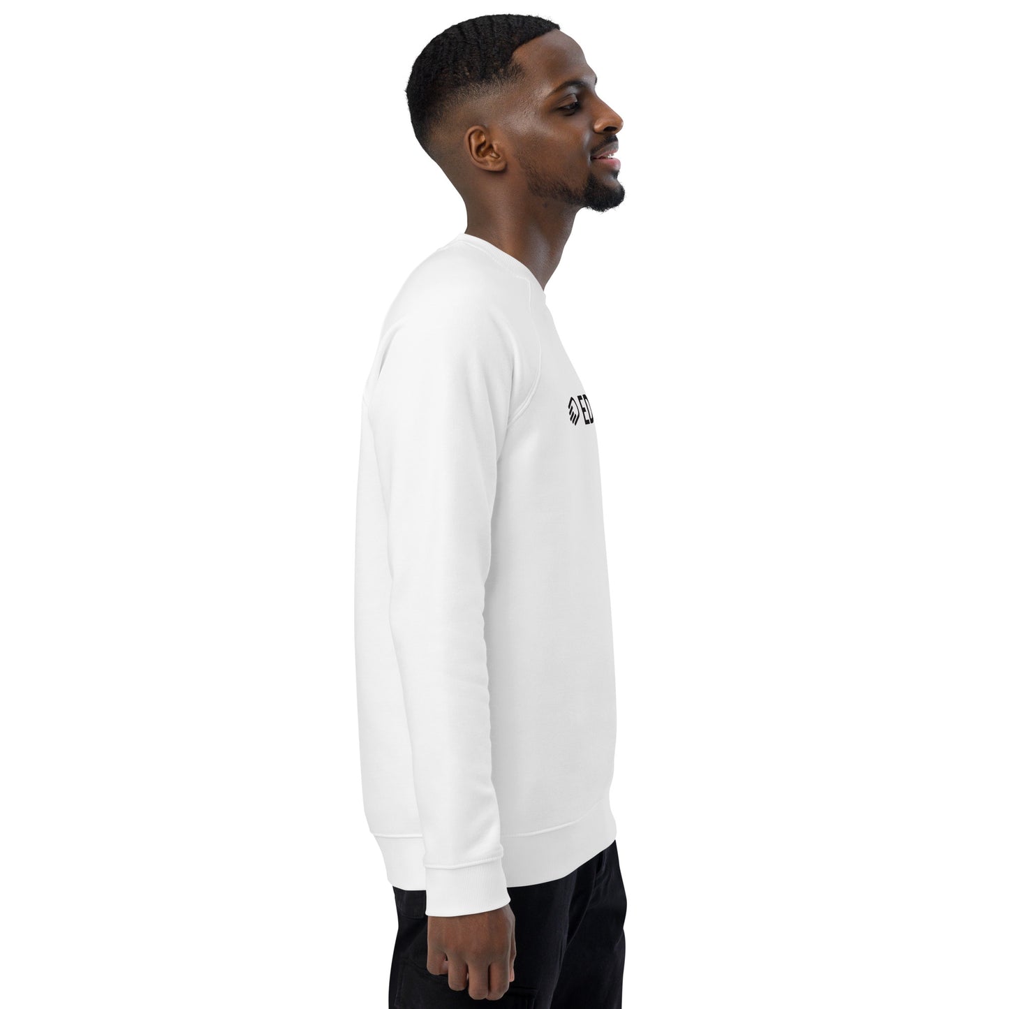 White Long Sleeve Shirt with Black Logo