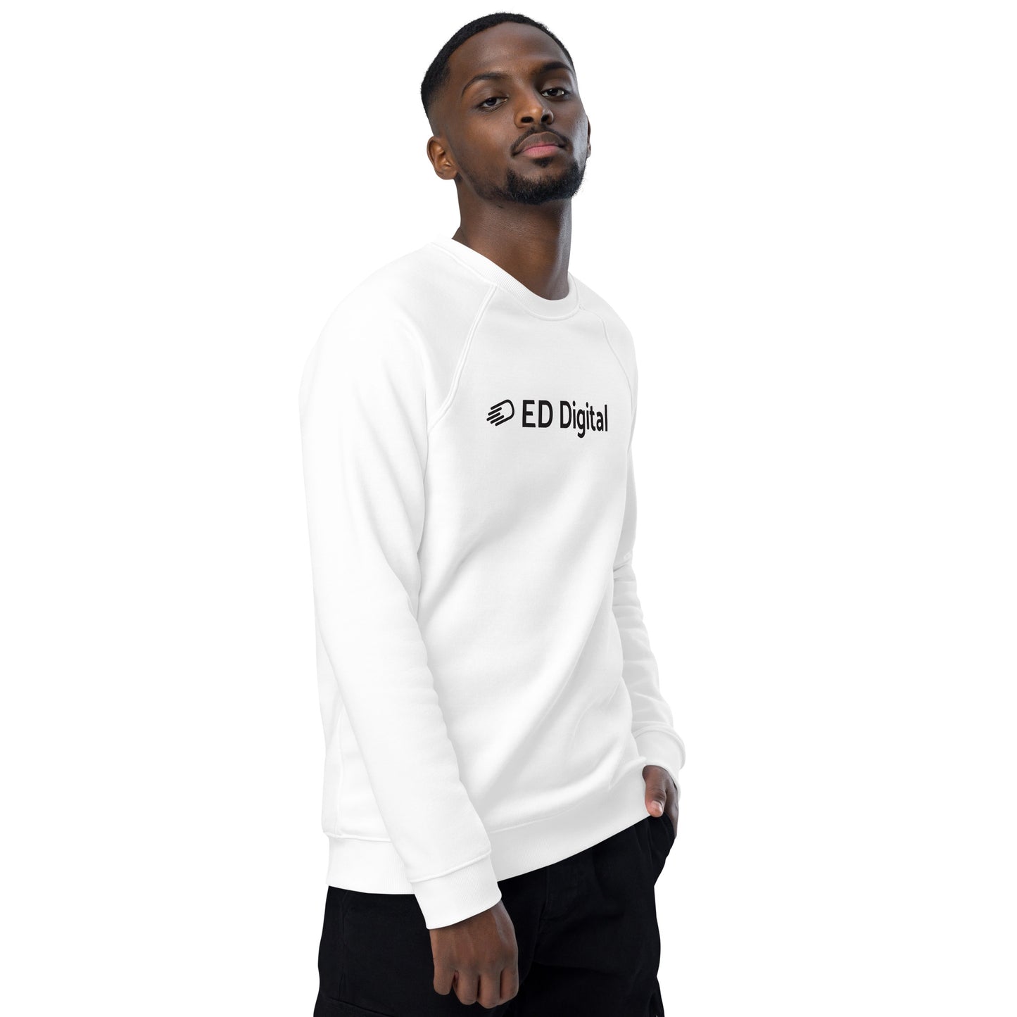 White Long Sleeve Shirt with Black Logo