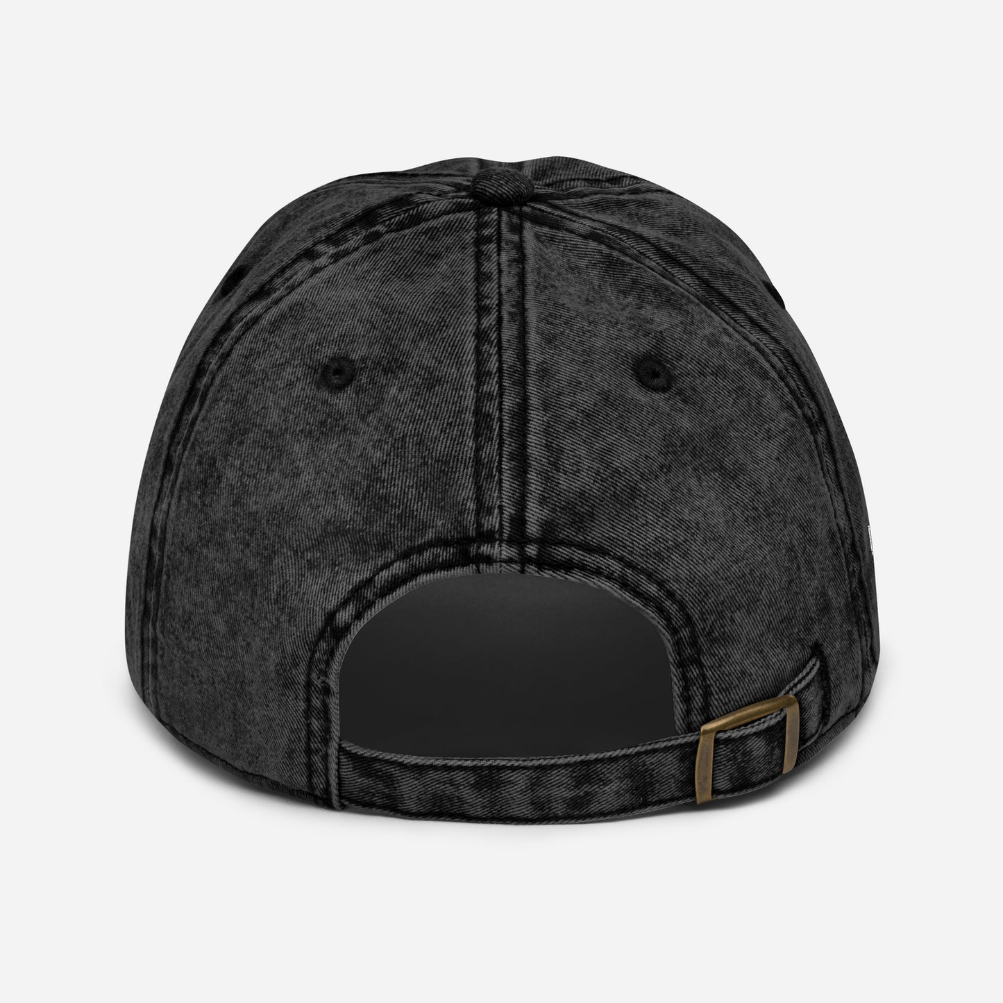 Black Denim Visor with White Logo