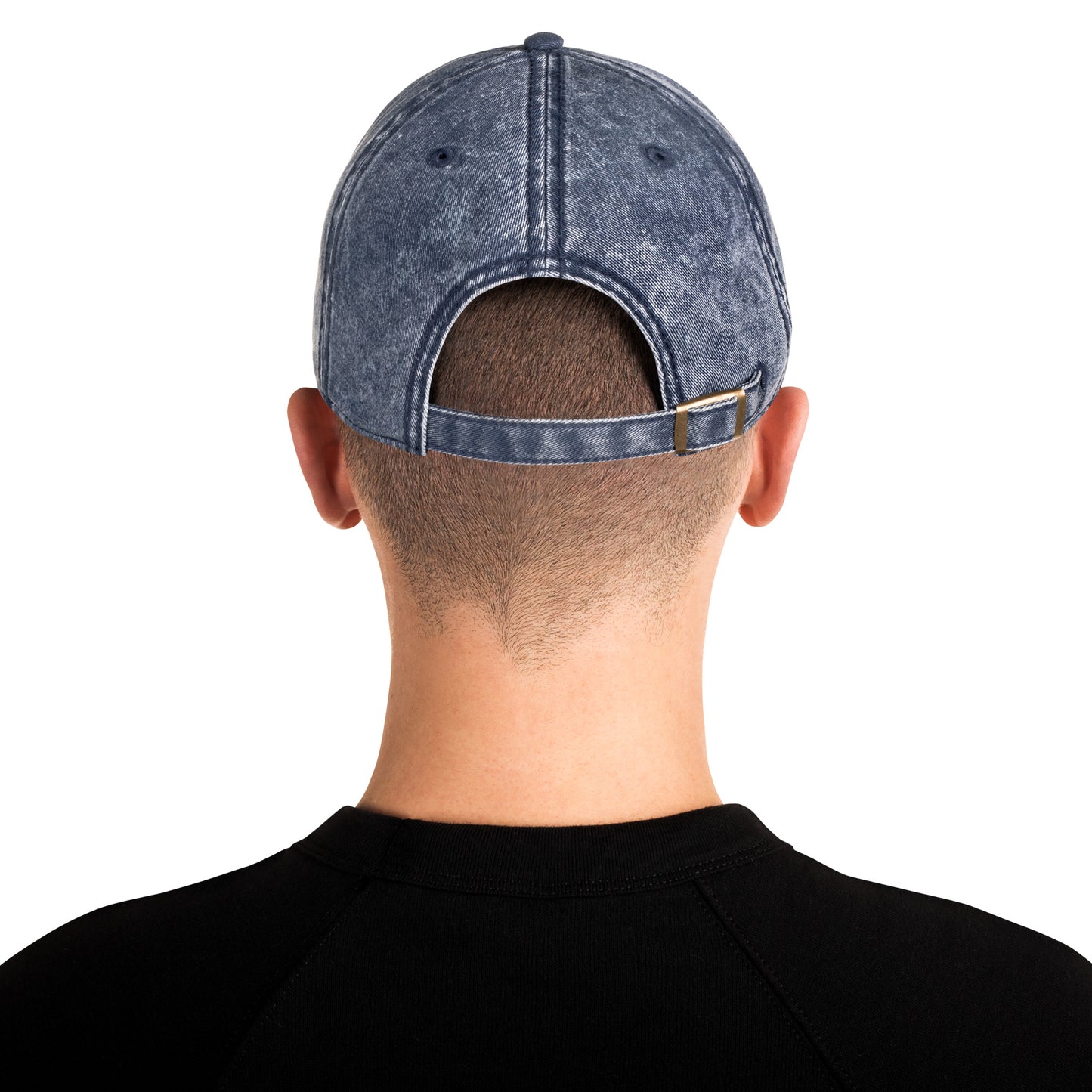 Blue Denim Visor with White Logo