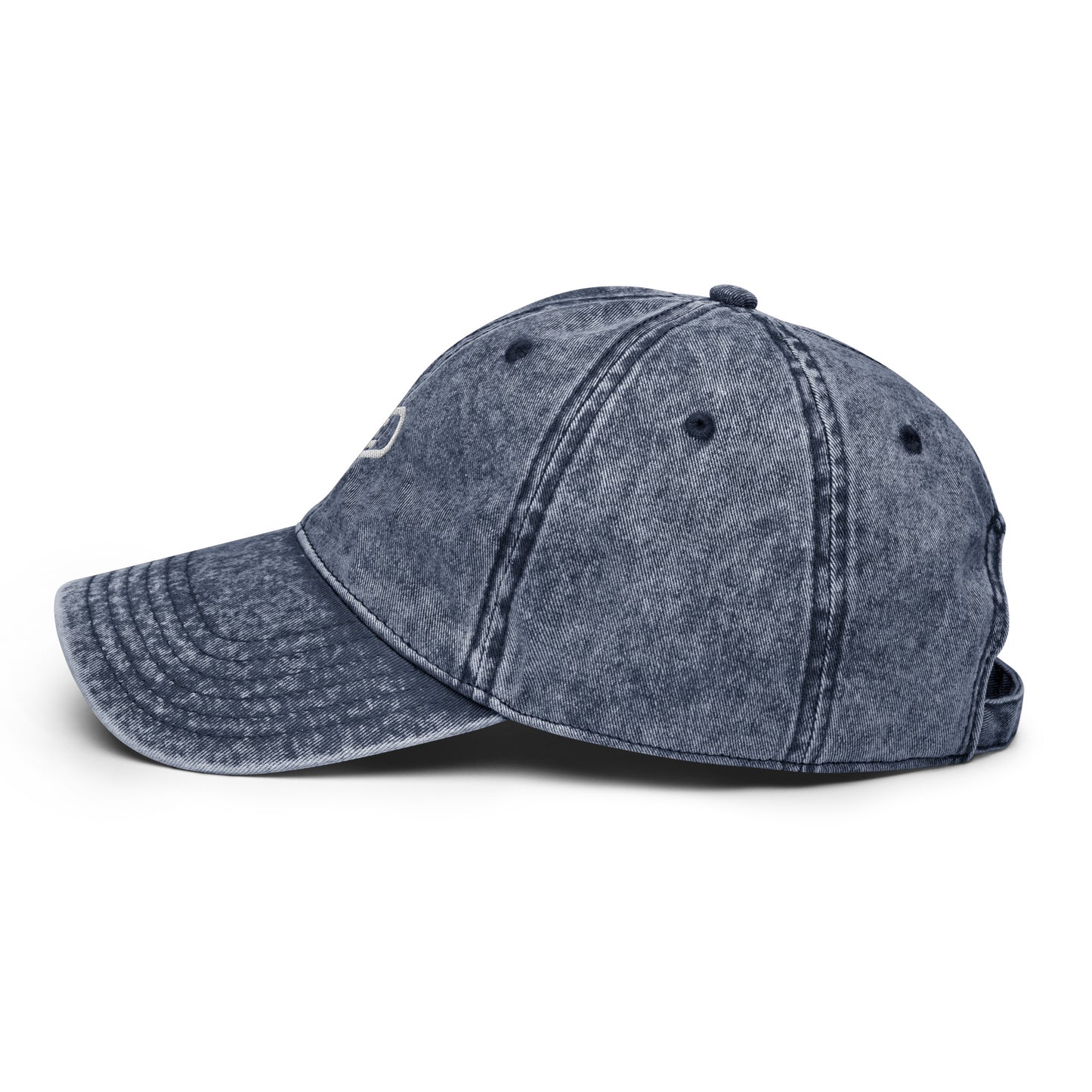 Blue Denim Visor with White Logo