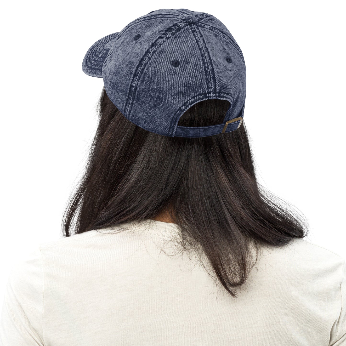 Blue Denim Visor with White Logo