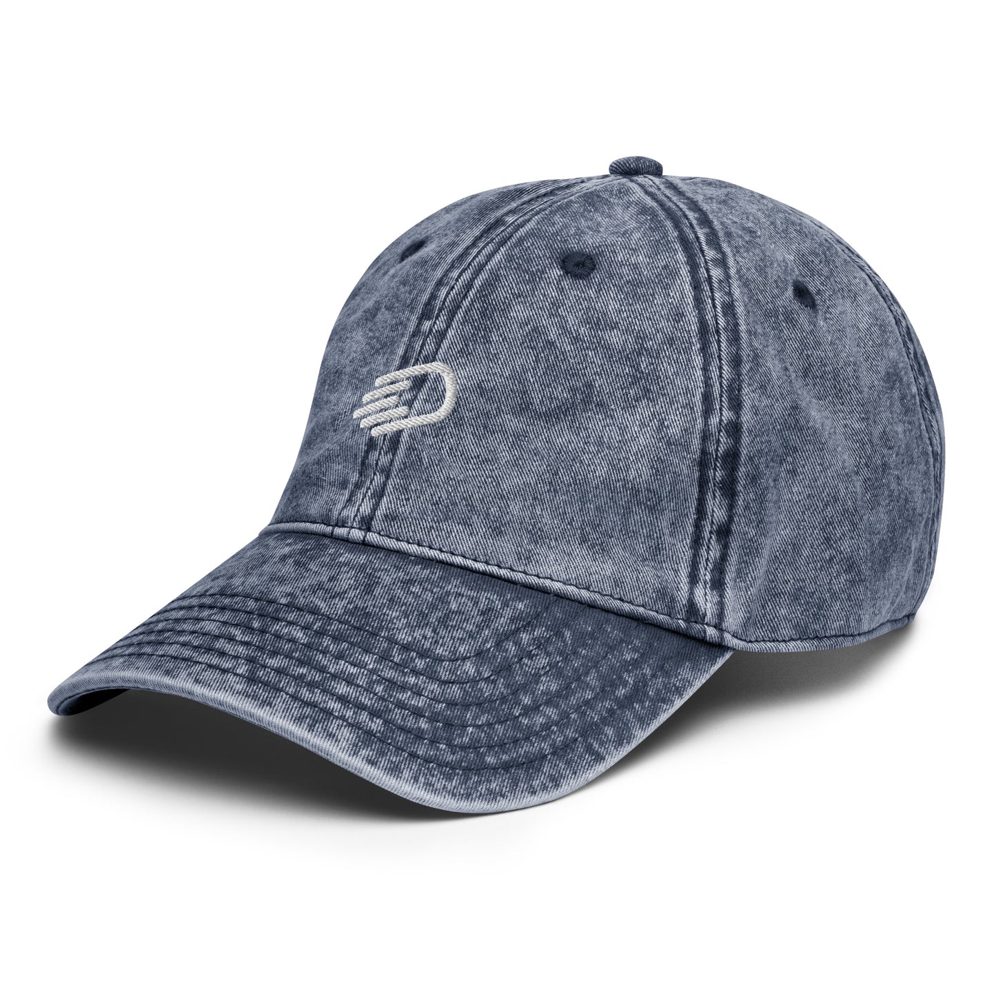 Blue Denim Visor with White Logo