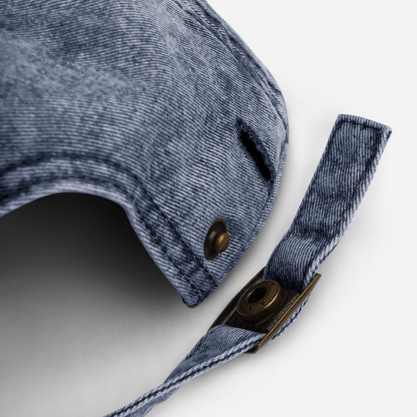 Blue Denim Visor with White Logo