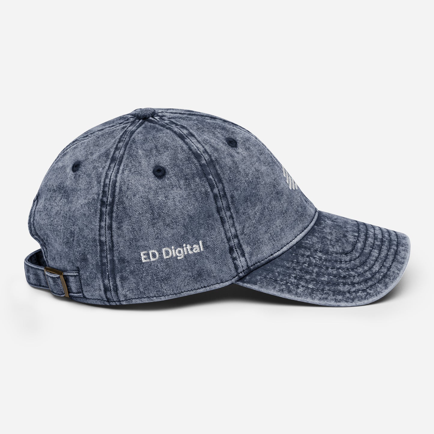 Blue Denim Visor with White Logo