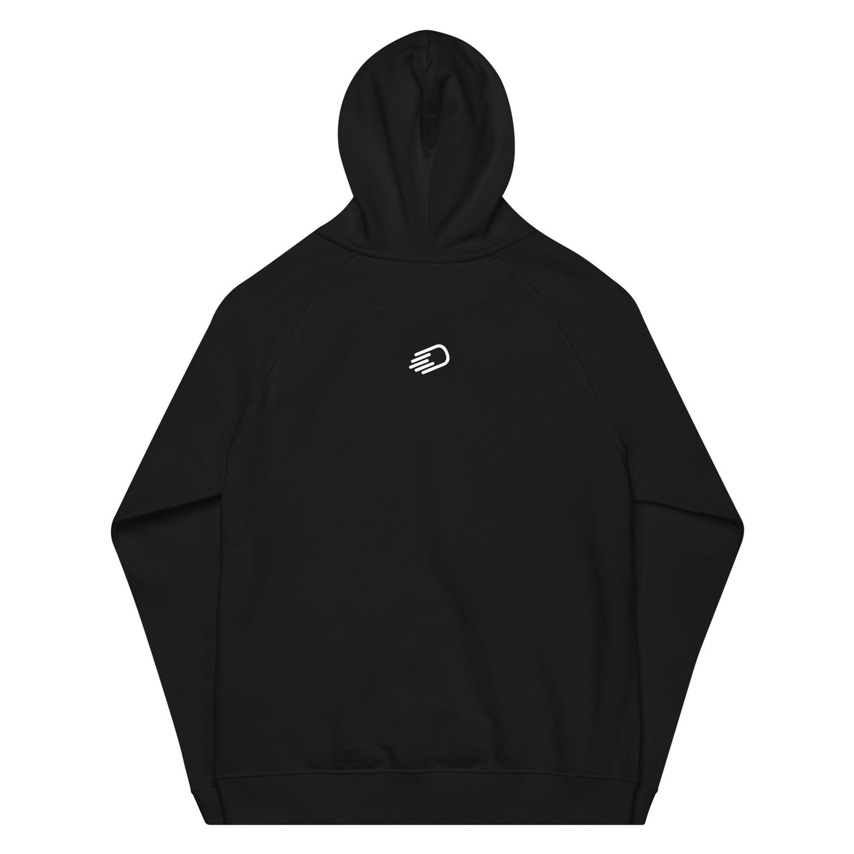 Hoodie Negro con Logo Blanco