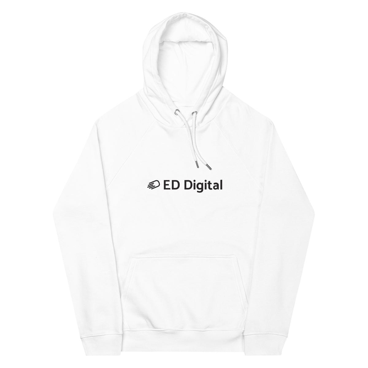 Hoodie Blanco con Logo Negro