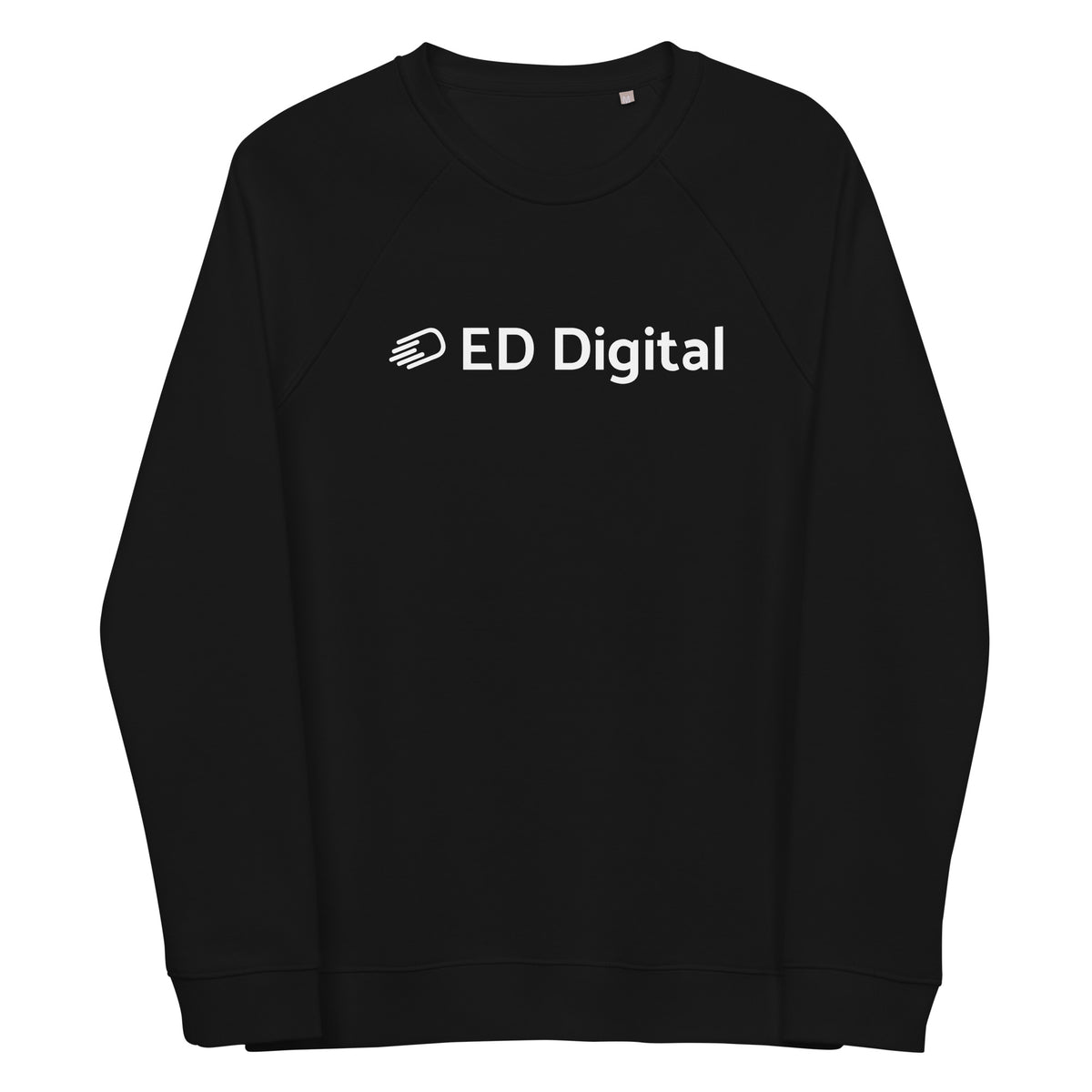Camisa de Manga Larga Negra con Logo Blanco